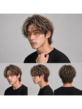 メンズ サロン ドット トウキョウ 町田店(men's salon dot. tokyo) ハイライト×波巻きツイスパmix