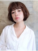 【kakan鎌倉】グレージュバイオレッドインナーカラーボブ