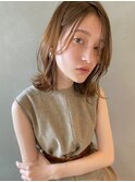 【PARK】外ハネレイヤーロブ×シアーブラウン