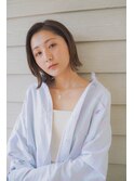 大人に似合う切りっぱボブ/ハイライト+イルミナカラー+カット