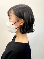 ゲーム 下北沢(GAME)&nbsp;ダブルカラーブルーブラックミニボブ髪質改善トリートメント