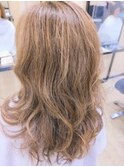 白髪ぼかしハイライト　ベージュ