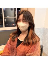 ラボヌールヘアーレーヴ 池袋店(La Bonheur hair reve)&nbsp;韓国風！？くびれヘア　× インナーカラー