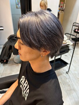 インク サカエ(inq sakae) メンズ韓国ヘア　パープルブラック　ショート