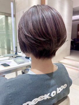 ピークアブー アヴェダ ギンザシックス(PEEK-A-BOO AVEDA GINZASIX) ショートボブ　ラベンダーカラー　春カラー　ショートヘア