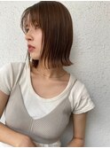 小顔似合わせタッセルボブ大人黒髪ネビージュワンレンボブルフ
