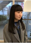 ぱっつん、ワイド前髪