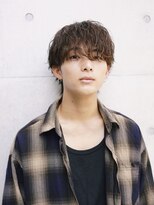 センターパートカルマパーマビジネス韓国ヘアシャドウパーマ