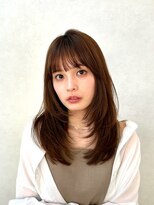 レイヤーミディアムベージュブラウンマロン透明感10代20代30代