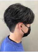 センターパートニュアンスパーマ韓国カルマパーマコンマヘア