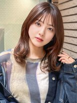 アグ ヘアー アモ 板宿店(Agu hair amo)&nbsp;《Agu hair》小顔前髪ワンカール黒髪×numberA.ベースケアミルク