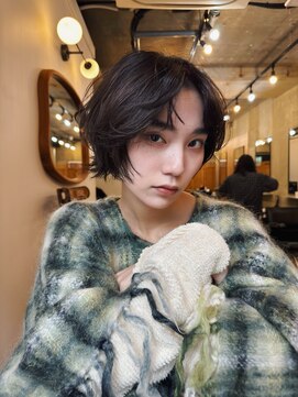 ヒュージ 三軒茶屋(huge) ショートボブ/ミニボブ/ニュアンスパーマ/顔周りカット/20代30代