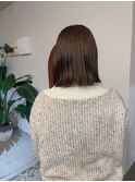 切りっぱなしボブ オリーブベージュ 宇佐 宇佐市美容室