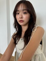 トリッカ シブヤ(TRICCA SHIBUYA)&nbsp;韓国風ロング/くびれレイヤー/シースルーバング/艶ブラウン