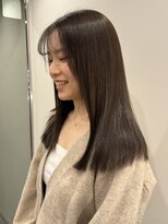 サンデイズド(SUNDAZED)&nbsp;ツヤ髪ダークブラウン×エプレカラーセミロング
