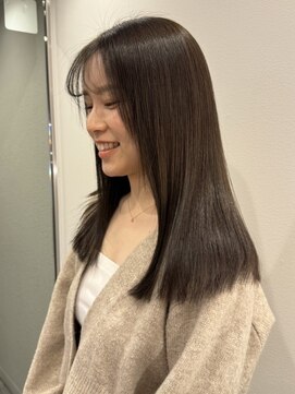 サンデイズド(SUNDAZED) ツヤ髪ダークブラウン×エプレカラーセミロング