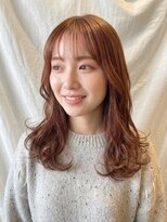 ココカラヘアー ニコ(cococara hair nico) オレンジベージュ/レイヤーカット/ロングヘア