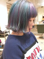 リルトヘアー(Lilt hair)&nbsp;ユニコーンカラー×外ハネBob【teru_1004】インスタで公開中！