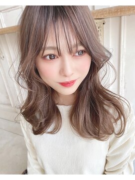 アリスバイアフロート 自由が丘(ALICe by AFLOAT) シースルークアンクヘア（エアリーミディ黒髪ホワイトアッシュ）