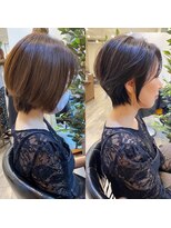 トゥーナ 表参道(tona)&nbsp;20代30代40代50代60代ショコラベージュ ボブルフ ベビーバング