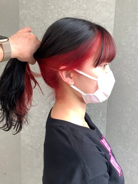 ロンドヴァリー 渋谷店(Lond vallee) 結んでも可愛いインナーカラーレッド！