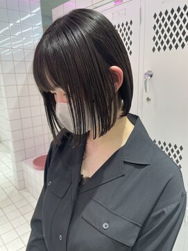 ロンドルーチェ 心斎橋(Lond luce) ダークアッシュ/ミディアムレイヤーカット［髪質改善/縮毛矯正］