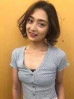 モニカ 横須賀中央店(Monica)&nbsp;デザインカラー/シルキーベージュ/グレージュカラー/斜めバング