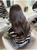 イメチェンハッシュカットフルバング似合わせレッドブラウン