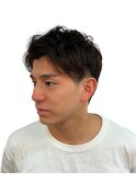 20代30代王道爽やかアップバングツーブロック