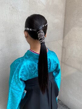 インフィニティー infinity HAIR SPACE BLOOM ローポニーテイル・アレンジ