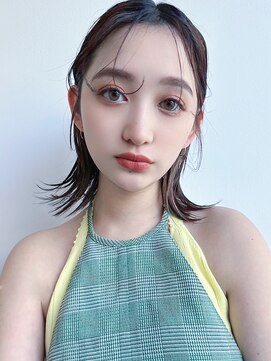 フリティ 大阪西梅田店(friity) オリーブベージュショートミニボブグレージュブリーチレイヤー