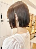 Say.切りっぱなしボブショート内巻きボブミルクティーアッシュ