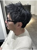 メンズスパイキーショートパーマニュアンスパーマツイストパーマ