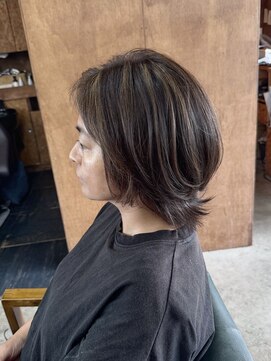 ロルド シェリ(Rold Cheri) 【山本智文】脱白髪染めハイライトレイヤーカット