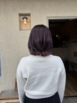 ワンネスヘアーサロン(oneness hair salon)&nbsp;透明感のあるラベンダーピンクレイヤーボブ