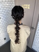 編みおろし パールピン 参列ヘア お呼ばれヘア イベントヘア