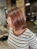 ウェリラバイハク(WeLila by haku)&nbsp;ウルフカット/レイヤーカット/オレンジカラー/レイヤーボブ/ボブ