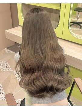 ノー バイ イオエ 西梅田(no. by ioe) ブリーチなしカラー/髪質改善/ミルクティーベージュ/小顔ヘア