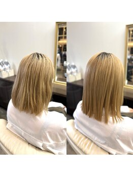 サノ(Sano)の写真/ダメージレスに理想の透明感溢れるカラーを実現！デザインカラーからグレイカラーまで綺麗に仕上げます☆
