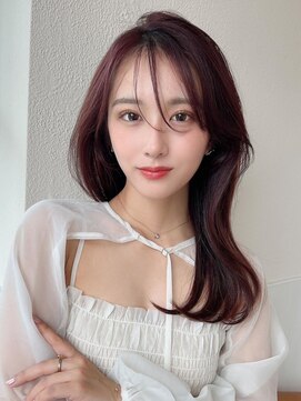 ラルユー 金山(LallYou) 大人かわいいくびれヘアセミロング × ミルクティーベージュ