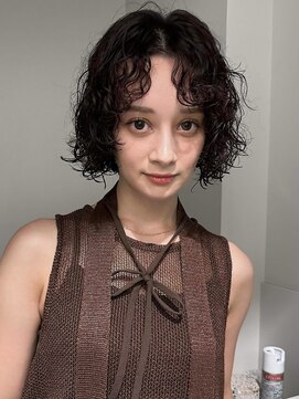 フィルムス 渋谷(FILMS) ボブパーマレイヤーパーマ顔周り前髪ボブショート/渋谷