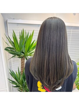 アオ 岡野 横浜(a-o) 【大人っぽさと柔らかさを】オリーブグレージュxロングレイヤー