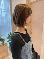 オン キャナルシティ博多前店(on)&nbsp;【晴音】ボブウルフ/オリーブベージュ/ボブ/20代