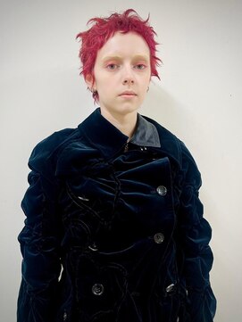 クク 渋谷(QUQU) レッド　ベリショ　ショート