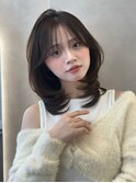 鎖骨ミディアムレイヤーハッシュカット髪質改善顔まわりレイヤー