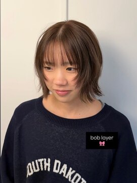 ロマリア ヒルズ 表参道 原宿(Lomalia HILLS) イメチェン前髪レイヤーボブ[表参道ダブルカラー縮毛矯正]