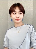 ハンサムショート/丸みショートボブ/20代30代40代50代/顔周り