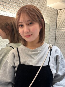 サンクマーケット 渋谷(cinq MARKET) 肌なじみ抜群ミルクティーベージュのタッセルボブ