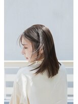 ミット バイ リトル(mit BY LITTLE) ノームコアエフォートレスアイスグレージュ耳かけ鎖骨ミディ