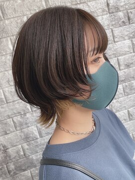 リアイス(Re:ICE) ミニウルフ/くすみブルー/流れるレイヤー/インナーハイライト